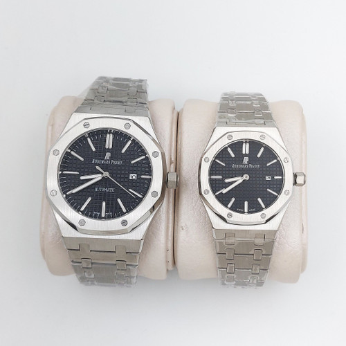 ساعت مردانه و زنانه طرح Audemars Piguet صفحه مشکی استیل AP