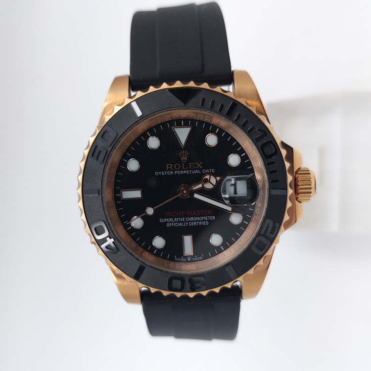 ساعت مچی رولکس یاخ مستر مردانه طلایی بند رابر Rolex