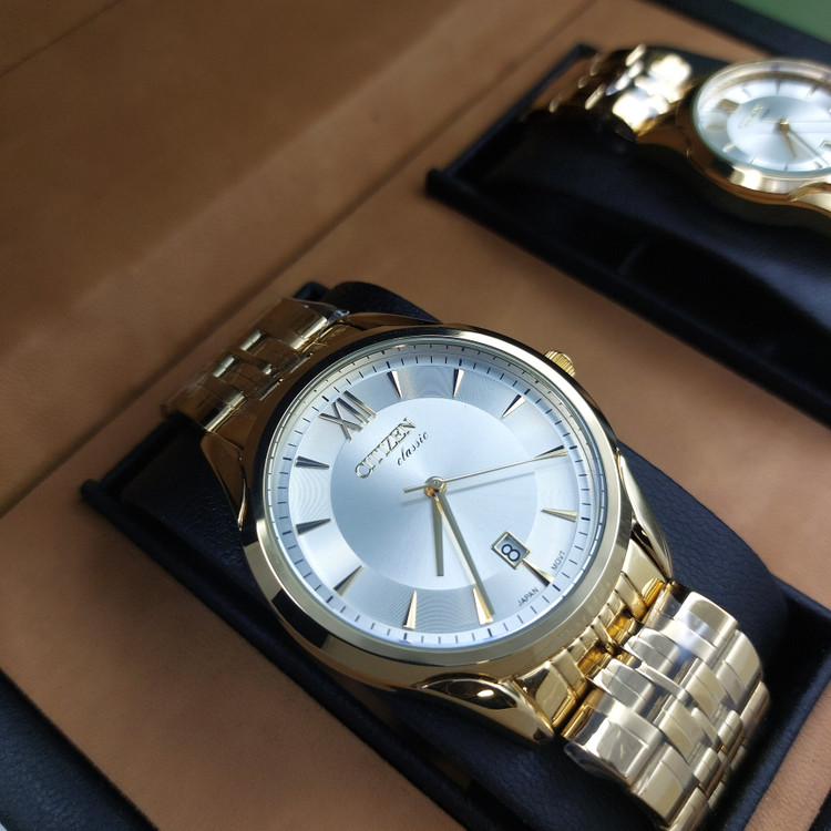 ساعت ست سیتی زن کلاسیک طلایی صفحه سفید