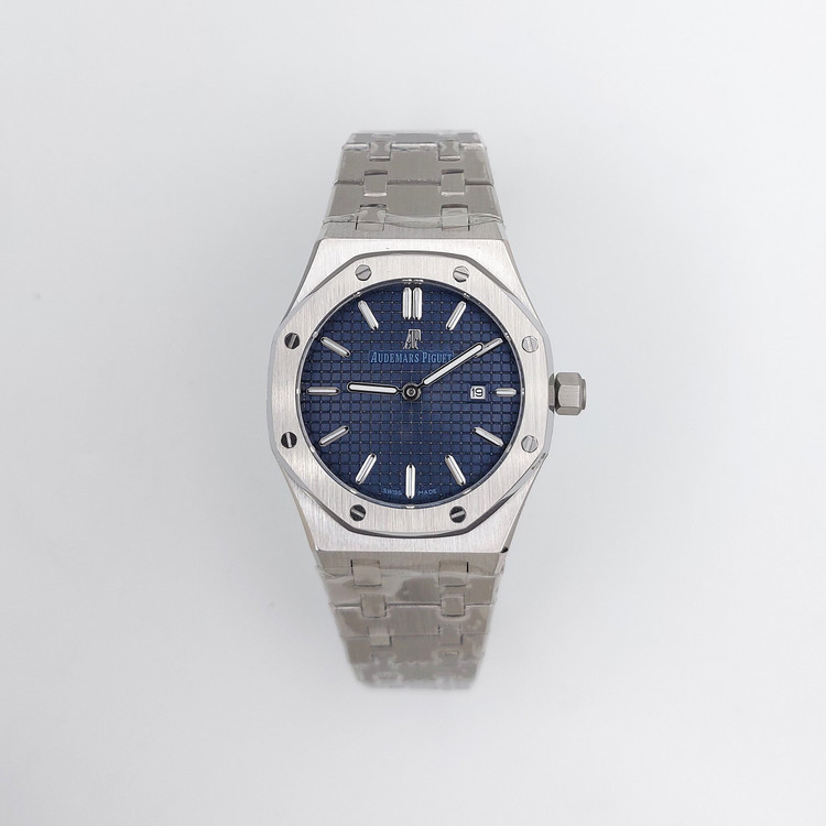 ساعت مردانه و زنانه طرح Audemars Piguet صفحه سرمه ای استیل AP