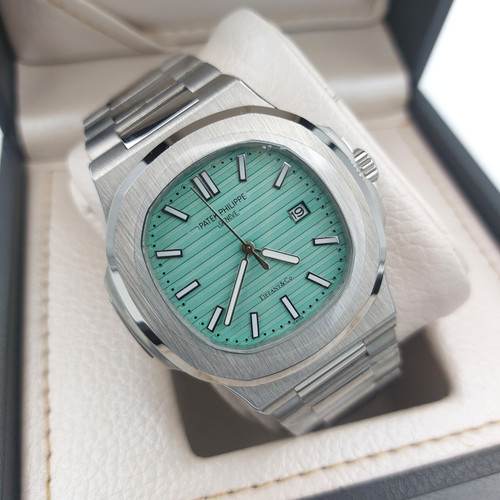 ساعت مچی مردانه پتک فیلیپ مدل ناتیلوس استیل تیفانی Patek philippe
